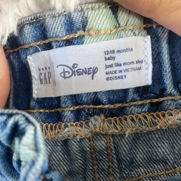 GAP baby Disney Denim Shorts - Blue with Minnie Print - Picture 3 of 3